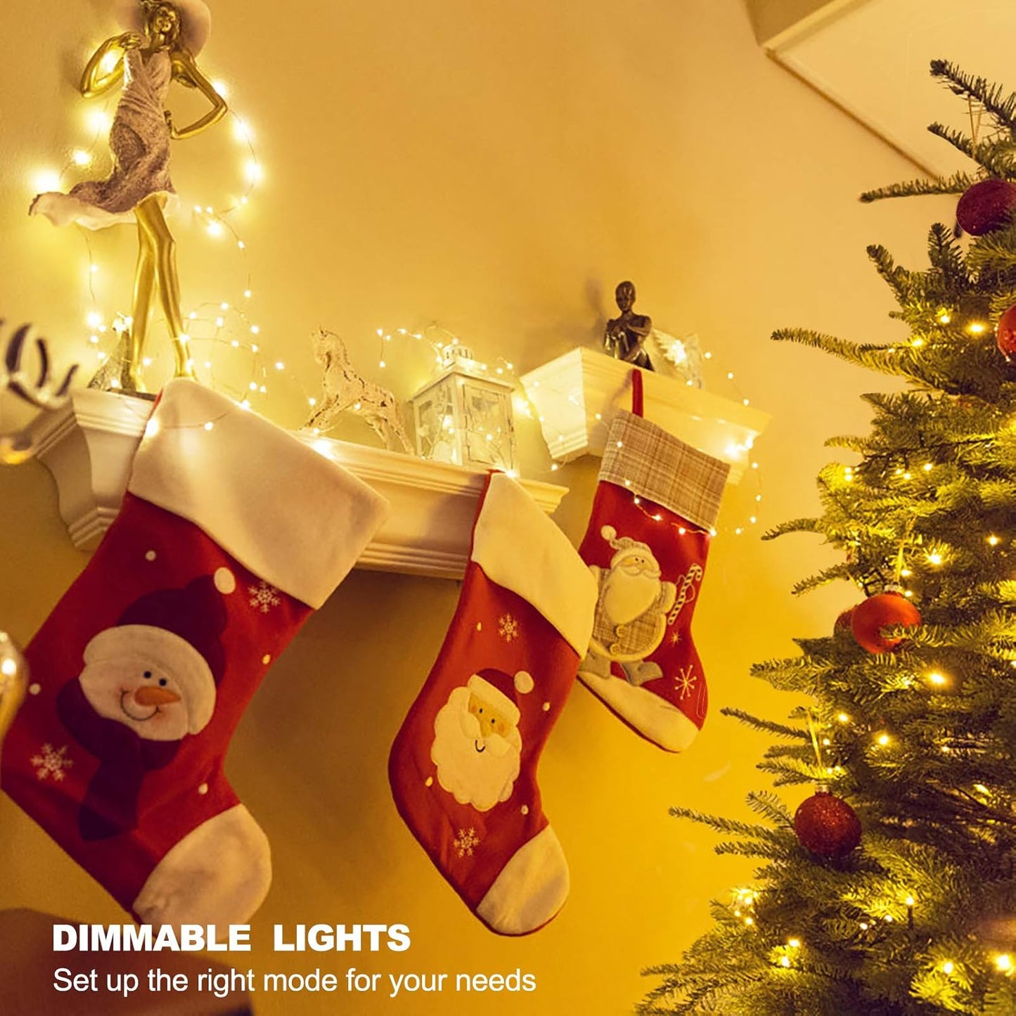 Fairy Lights Plug-In, 33Ft 100 LED Twinkle String Lights with Remote Timer - 8 Modes for Bedroom, Christmas, Thanksgiving, Patio, Wedding, Party & Indoor/Outdoor Decor