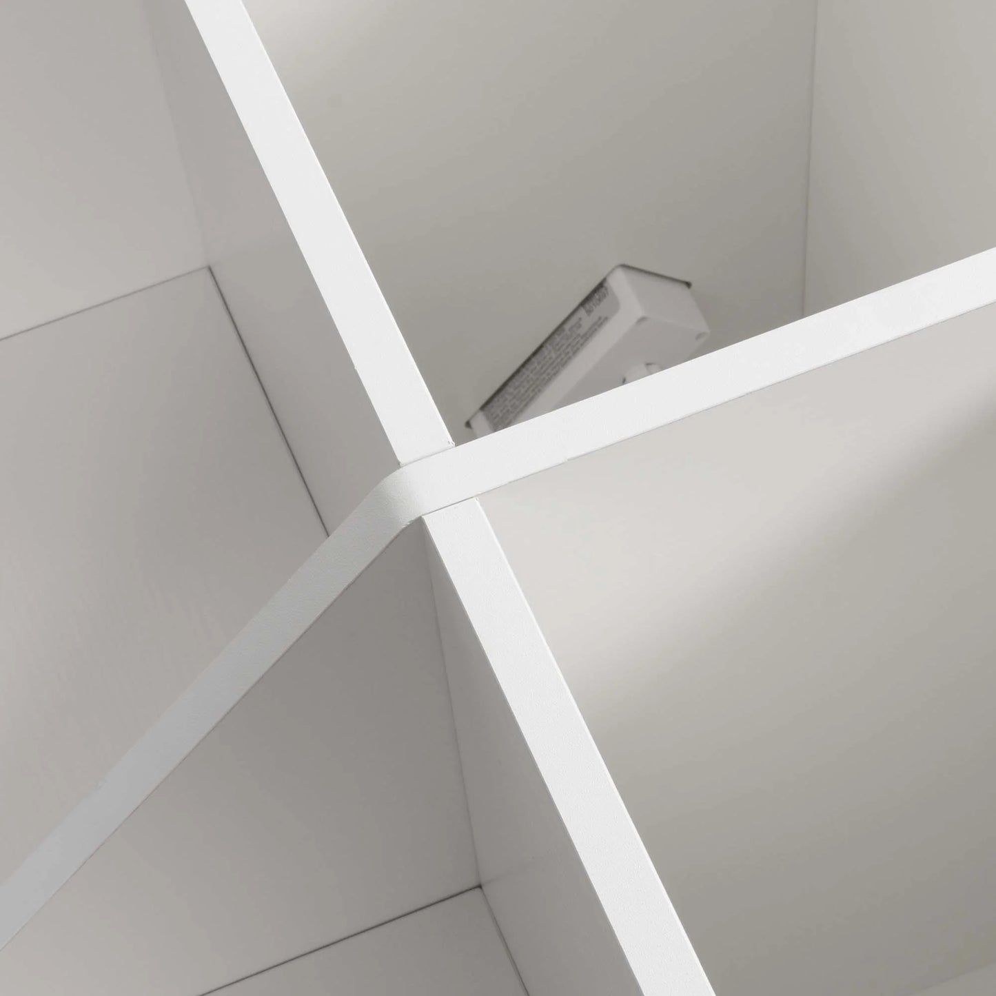 5-Tier Corner Shelf with 9 Cube, Wooden Display Bookcases Bookshelf with USB Ports, White