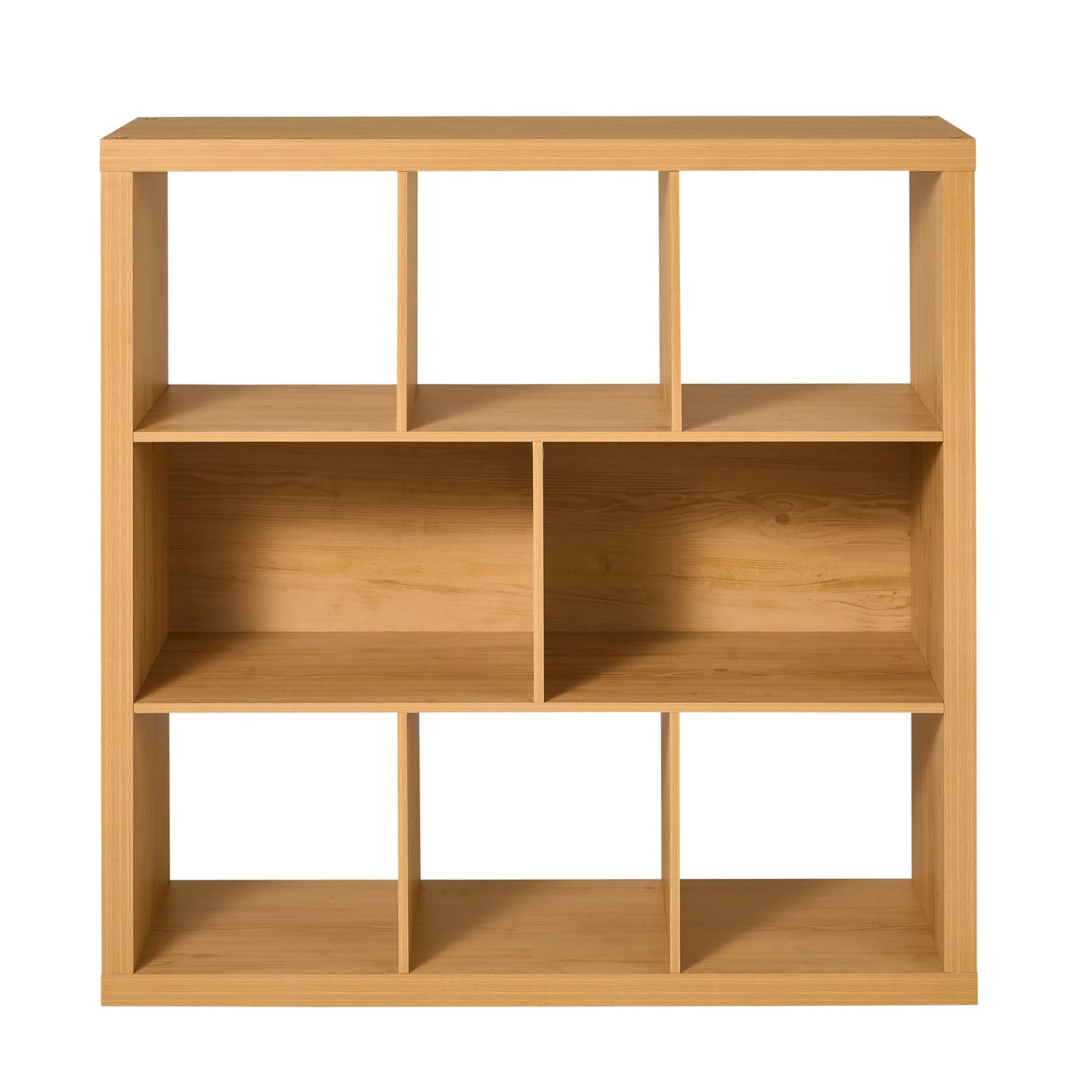 6 Cube Organizer with Storage Cubbies, Natural Pine Finish
