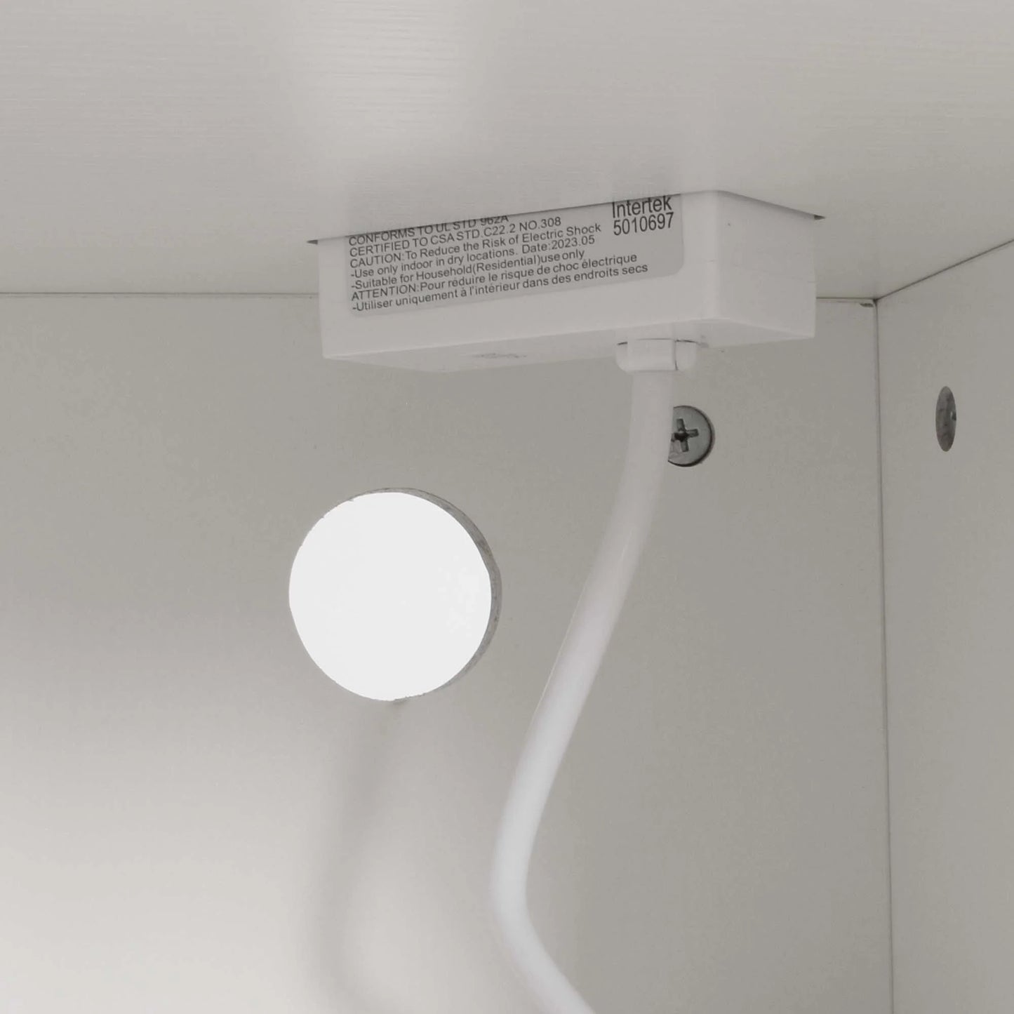 5-Tier Corner Shelf with 9 Cube, Wooden Display Bookcases Bookshelf with USB Ports, White