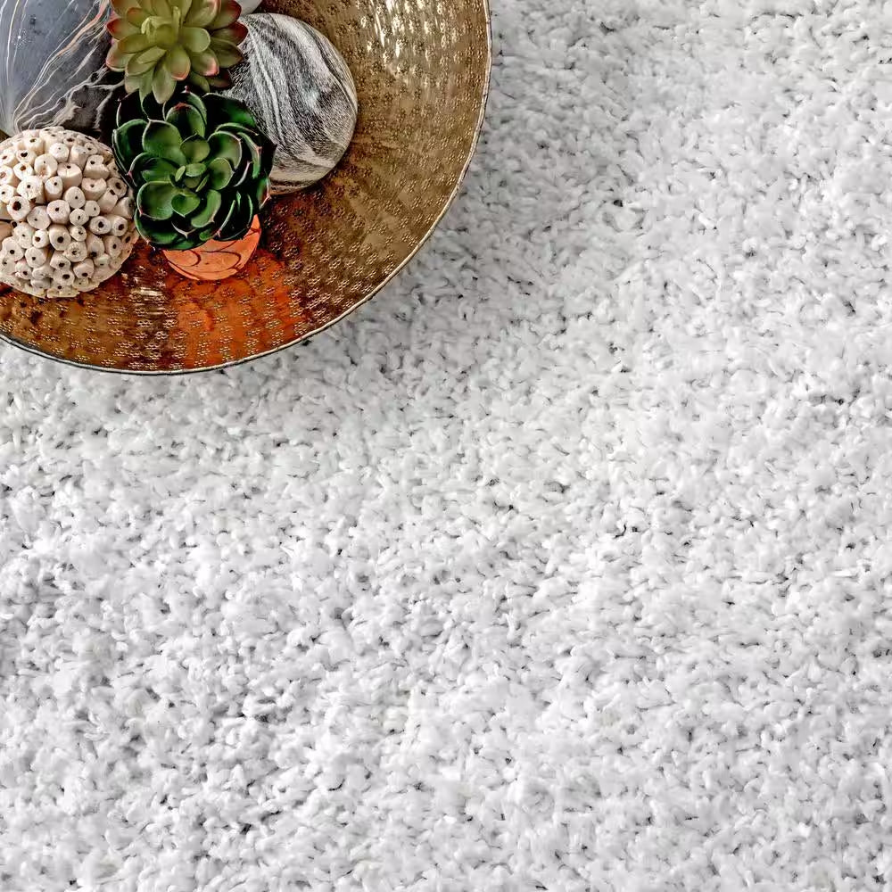 Neva Plush Shag Ivory 9 Ft. X 12 Ft. Area Rug