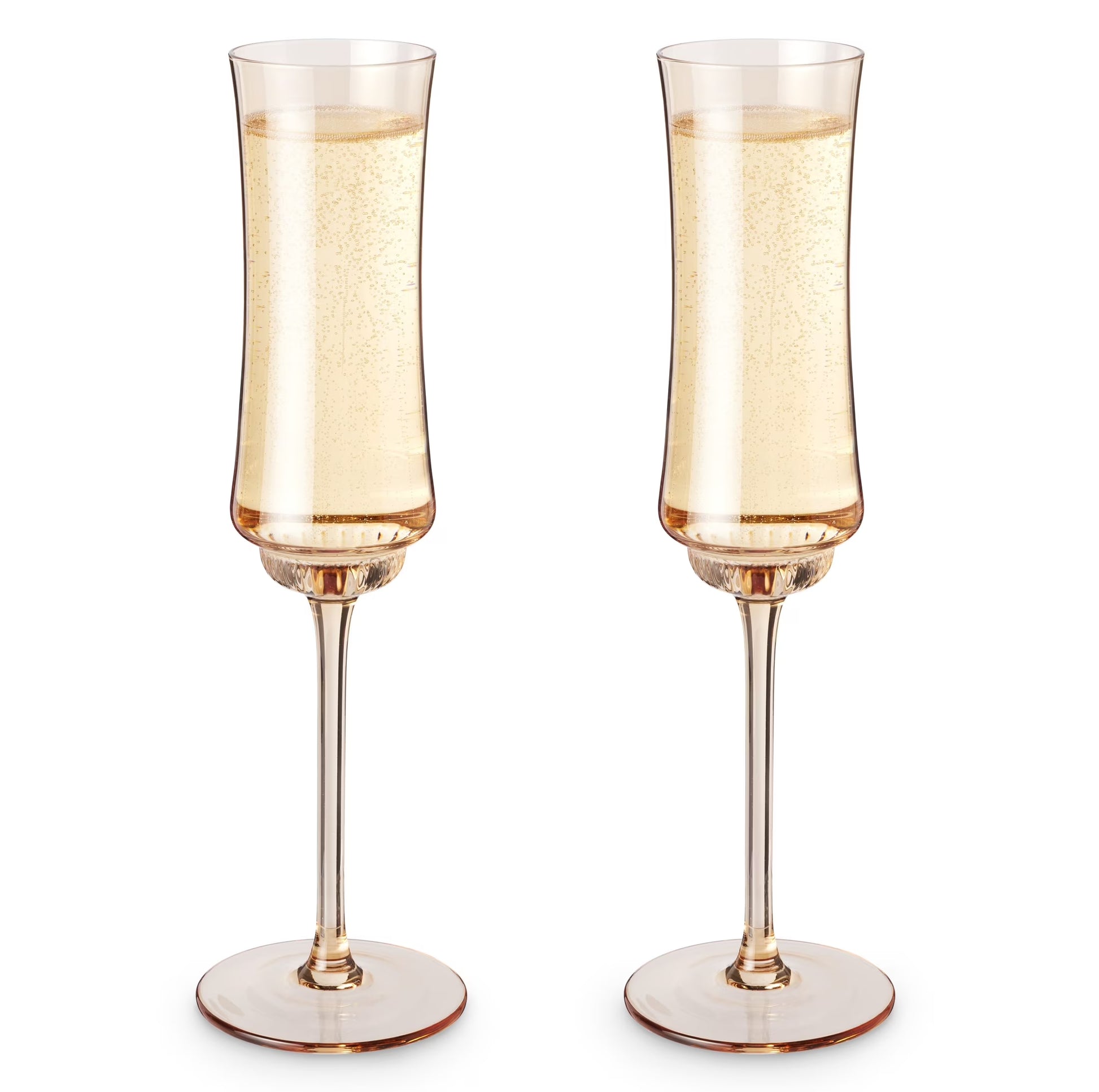 Tulip Champagne Flutes for Home Bar, Wedding Gifts, 7 Oz Set of 2