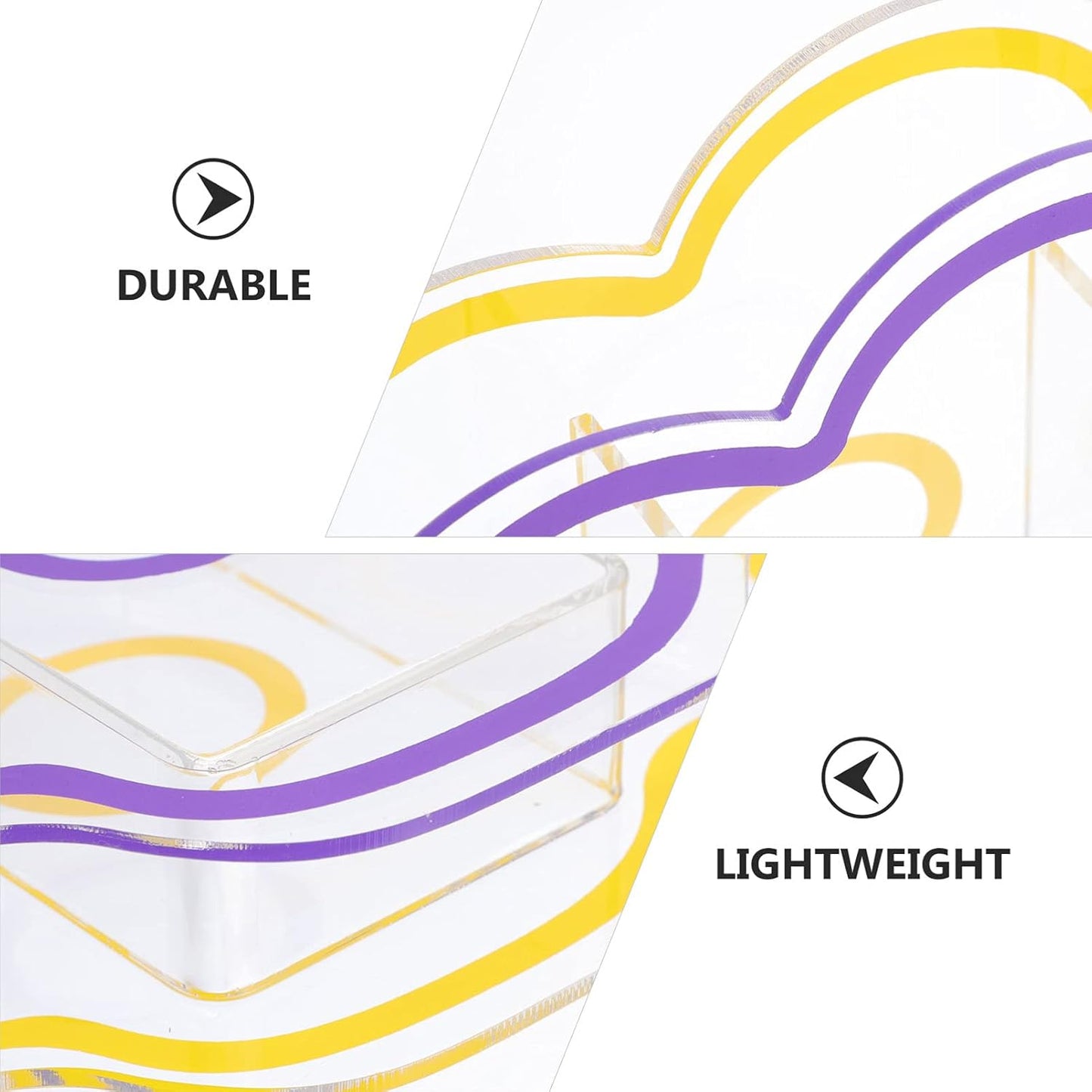 Acrylic Cloud Shaped Vase Make up Brush Pen Holder Elegant Modern Contemporary Design Vase for Home Office Wedding Decor (Purple)