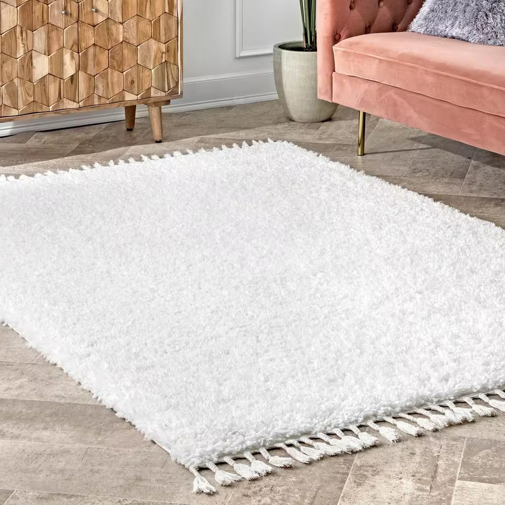 Neva Plush Shag Ivory 9 Ft. X 12 Ft. Area Rug
