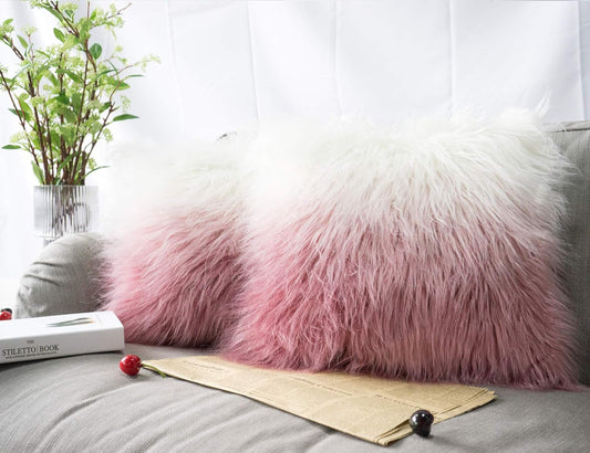 Fluffy Faux Fur Throw Pillows