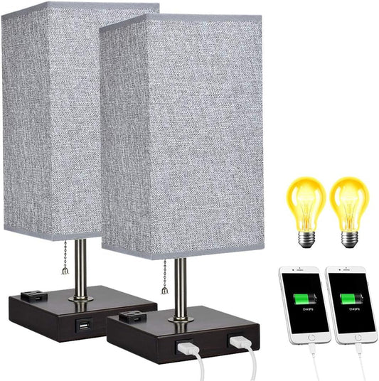 Cozy USB Bedside Lamp Set