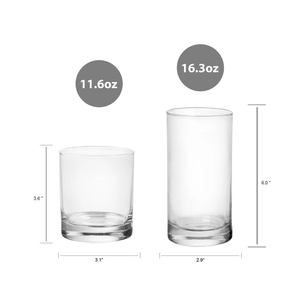 Tennyson Glass Drinkware Set