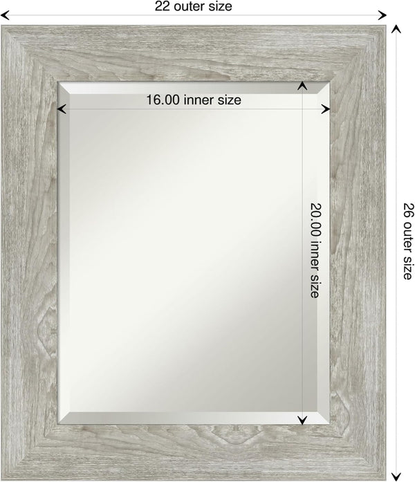 Rustic Grey Wall Mirror
